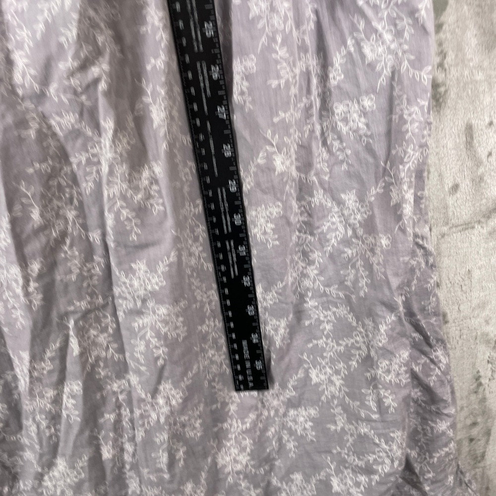 Eileen West Nightgown Womens M Purple Floral Lace Trim Sleeveless Cotton - Picture 8 of 12